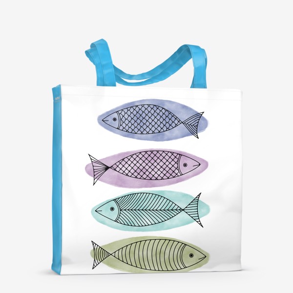 Сумка-шоппер «Акварельные рыбы»