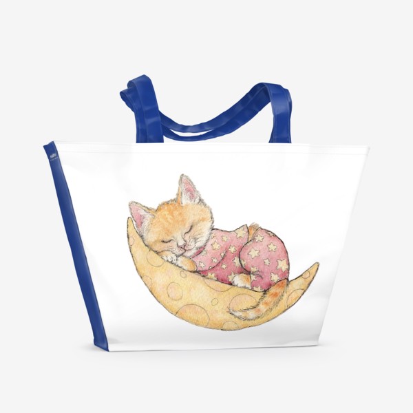 Пляжная сумка «Спящий кот»