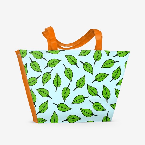 Пляжная сумка «Зеленые листья»
