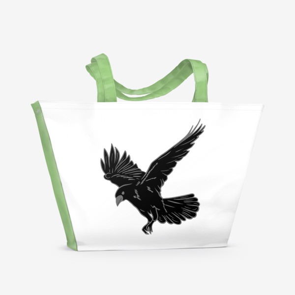 Пляжная сумка «Черная ворона»