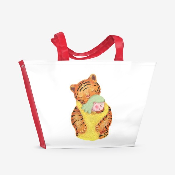 Пляжная сумка &laquo;Год тигра. Новый год 2022. Подарок на новый год девушке, ребенку, любимому человеку, маме&raquo;