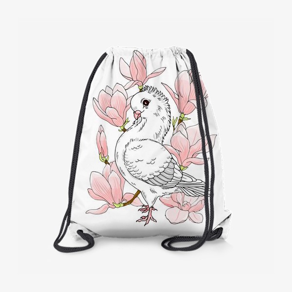 Рюкзак «голубка и магнолии»