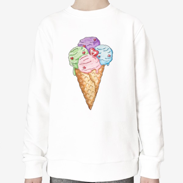 Свитшот «Разноцветное мороженое »