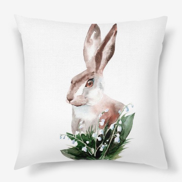 Подушка «Кролик и ландыши»