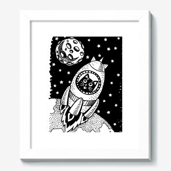 Картина «Котик-космонавт»