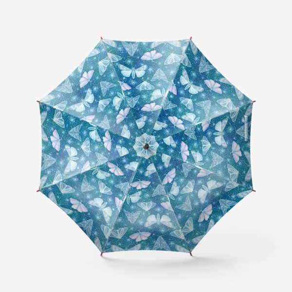 Зонт «Ночной мотылек на бирюзово-синем»
