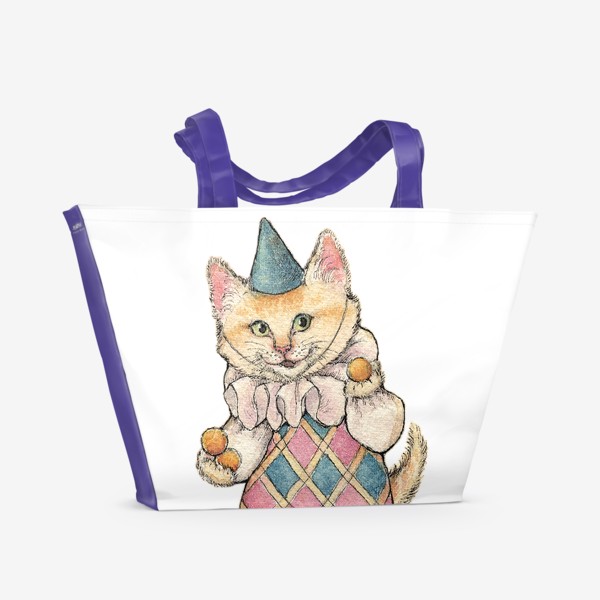 Пляжная сумка «Cat Clown»