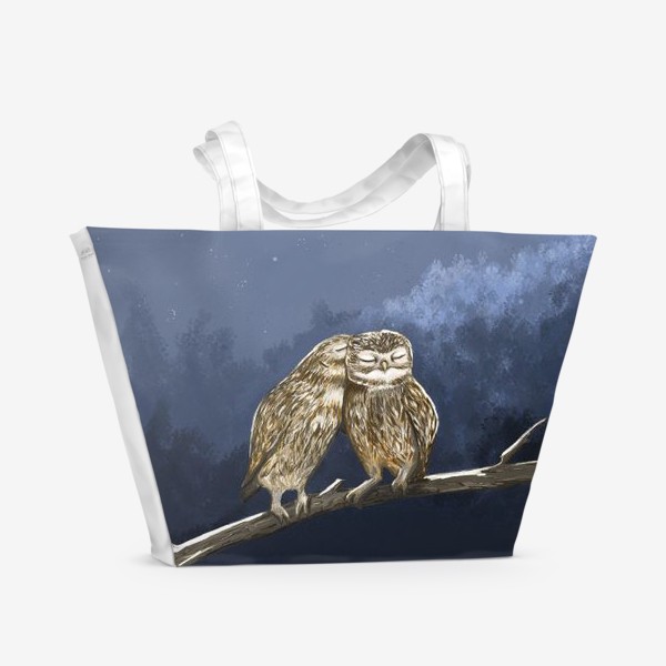 Пляжная сумка «две влюбленные совы»