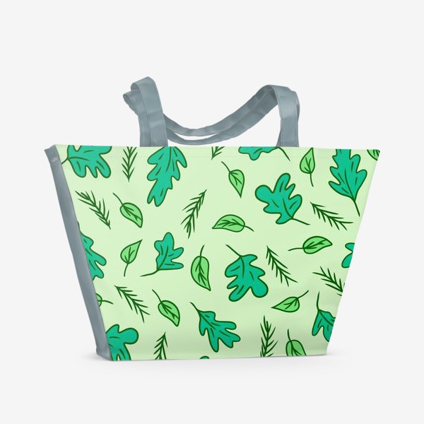 Пляжная сумка «Листья и трава»