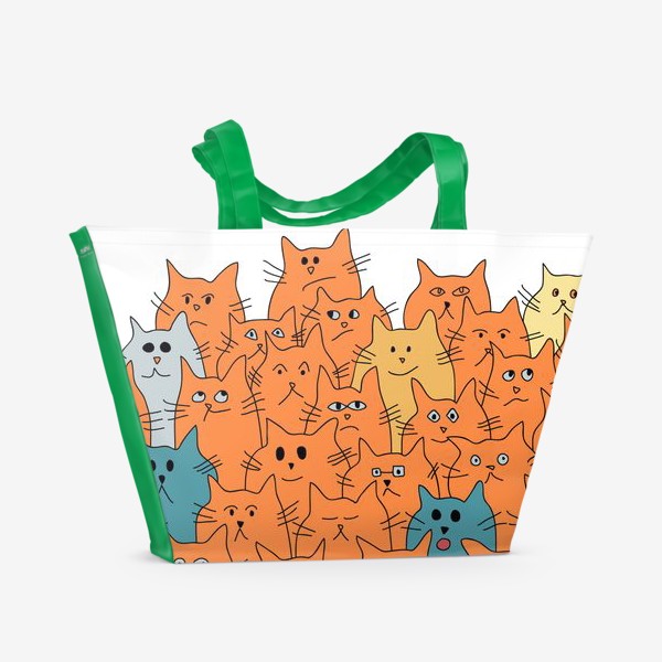 Пляжная сумка «Оранжевые коты»