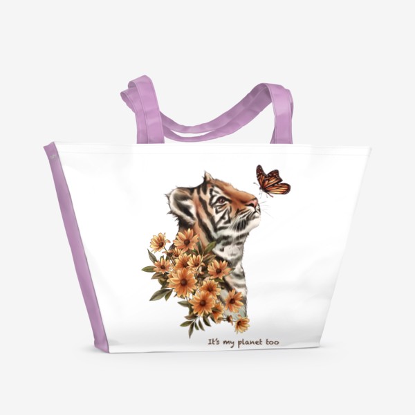 Пляжная сумка «Спаси амурского тигра»