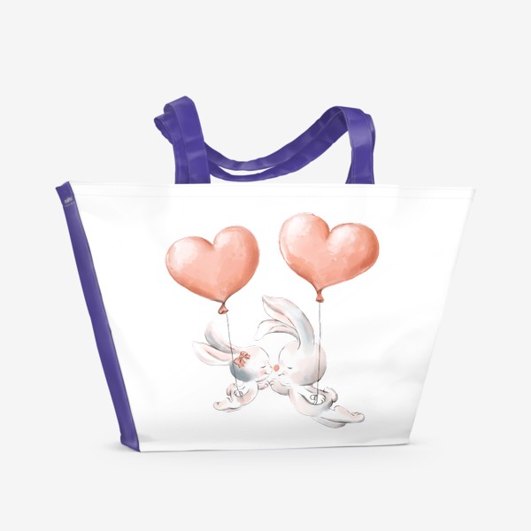 Пляжная сумка «зайки влюбленные»
