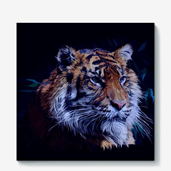 Холст &laquo;Амурский тигр. Спаси Амурского тигра. Дикая природа. Фонд помощи.&raquo;