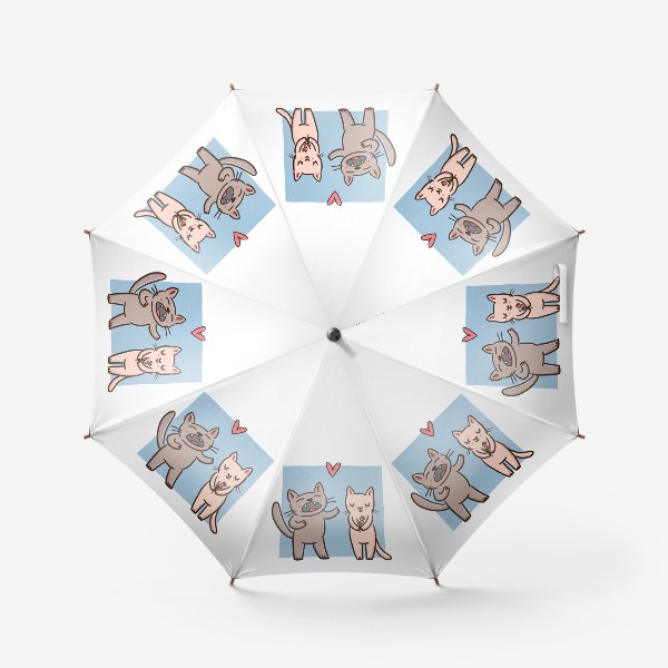 Зонт «Влюбленные мартовские коты. Кот поет серенаду »