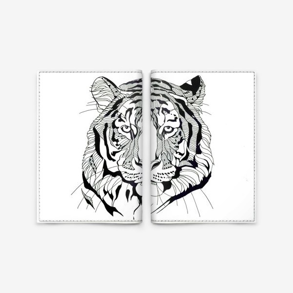 Обложка для паспорта «Тату-тигр»
