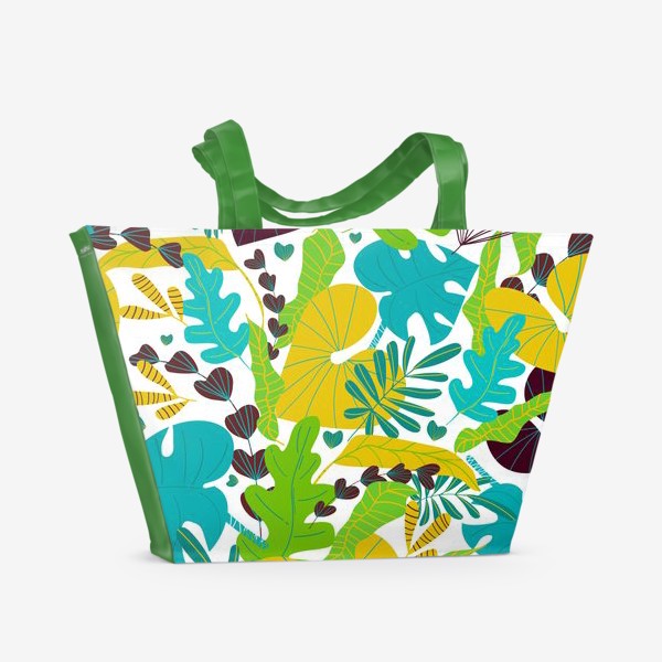 Пляжная сумка «тропические листья»