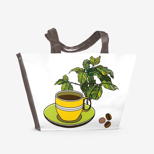 Пляжная сумка «Время пить кофе»