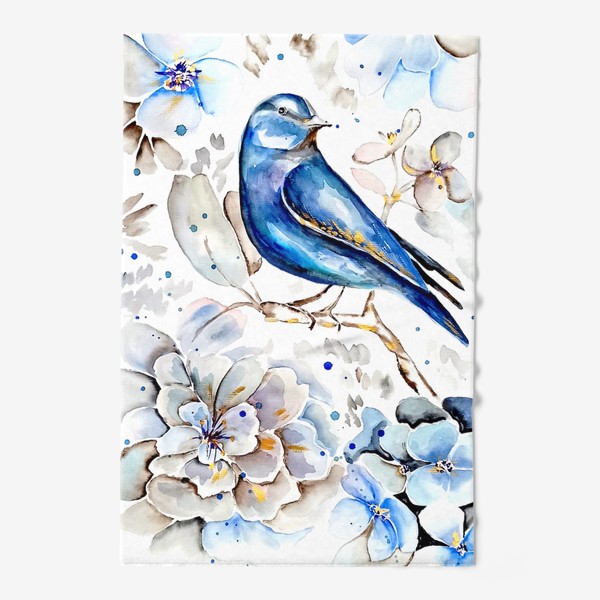 Полотенце «Птица с цветами»