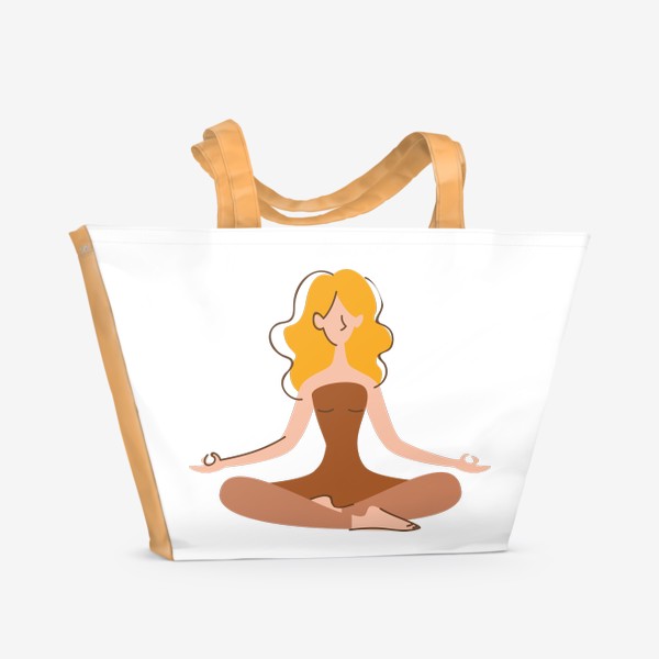 Пляжная сумка «йога поза лотоса»
