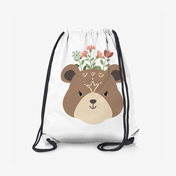 Рюкзак «Мишка с цветочным венком»