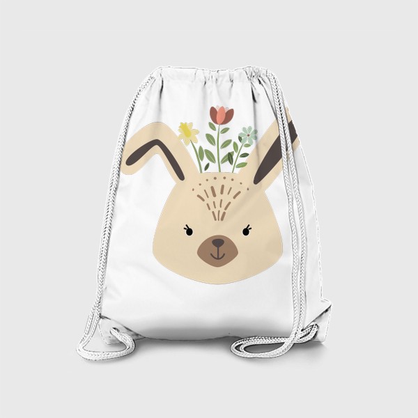 Рюкзак «Зайчонок с цветочным венком»