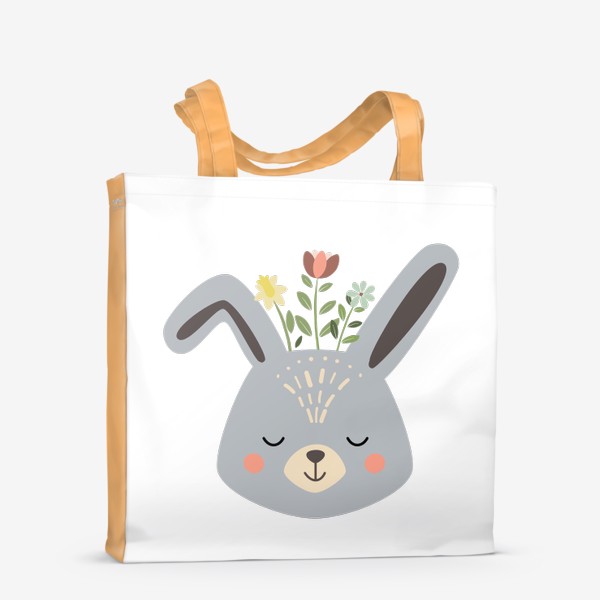 Сумка-шоппер «Зайчонок с цветами»