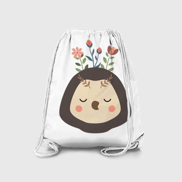 Рюкзак «Сова с цветочным венком»