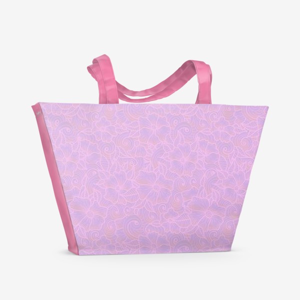 Пляжная сумка «Цветы пастель »