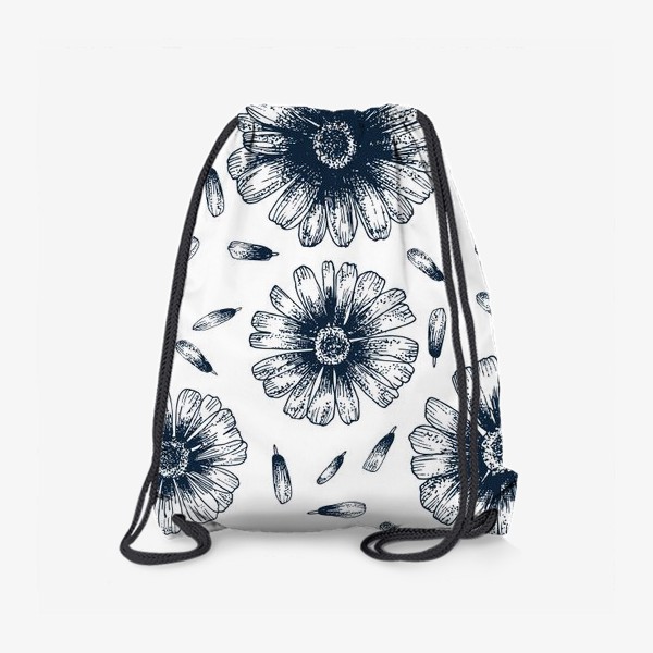 Рюкзак «Узор из цветов и лепестков ромашки»