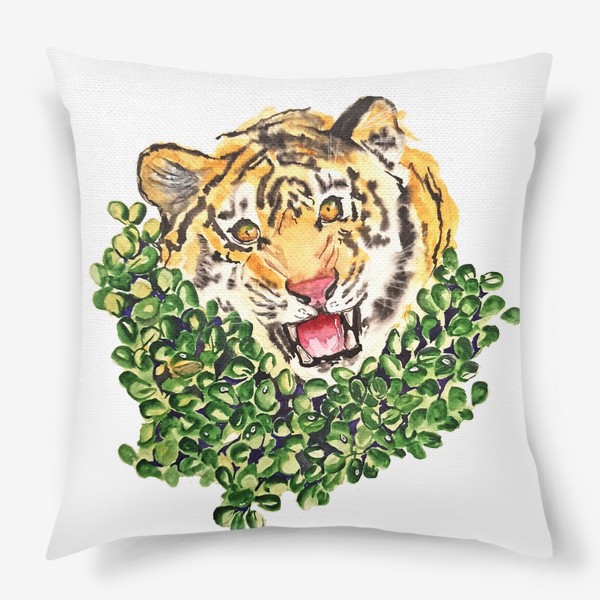 Подушка «Тигр в траве»