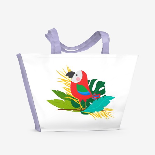 Пляжная сумка «Красный попугай»