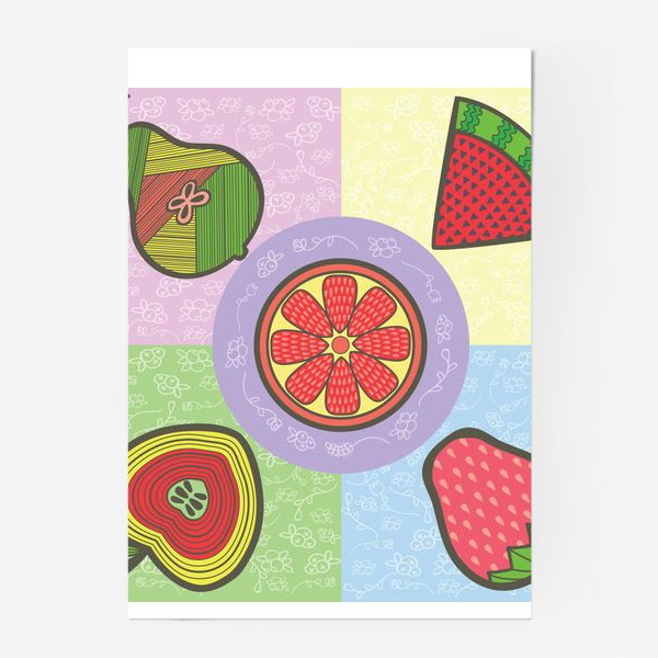 Постер «фрукты»
