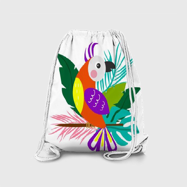 Рюкзак &laquo;Разноцветный  тропический попугай&raquo;