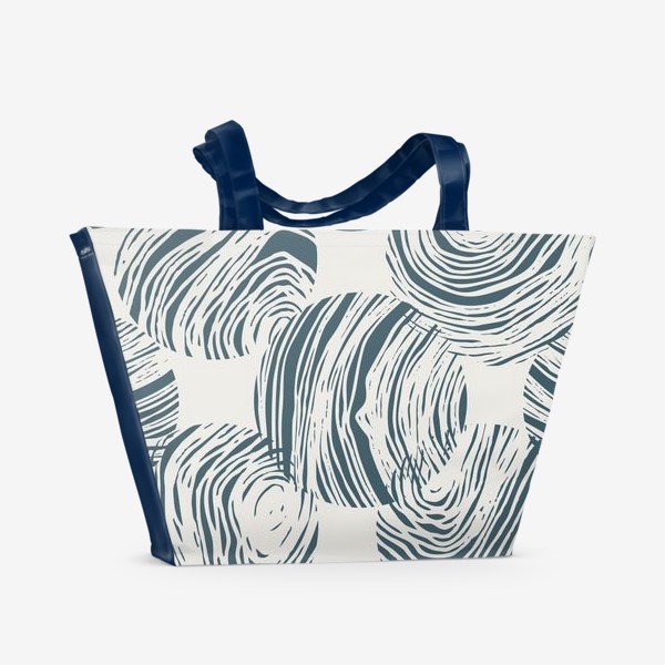 Пляжная сумка «Абстрактный узор из кругов»