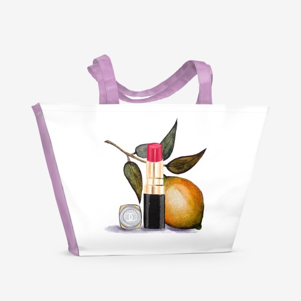 Пляжная сумка «Лимон и помада»