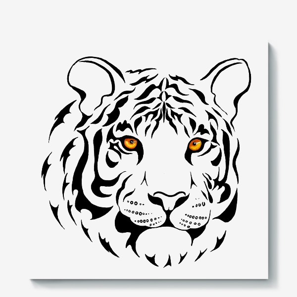 Холст «Амурский тигр. Графика»