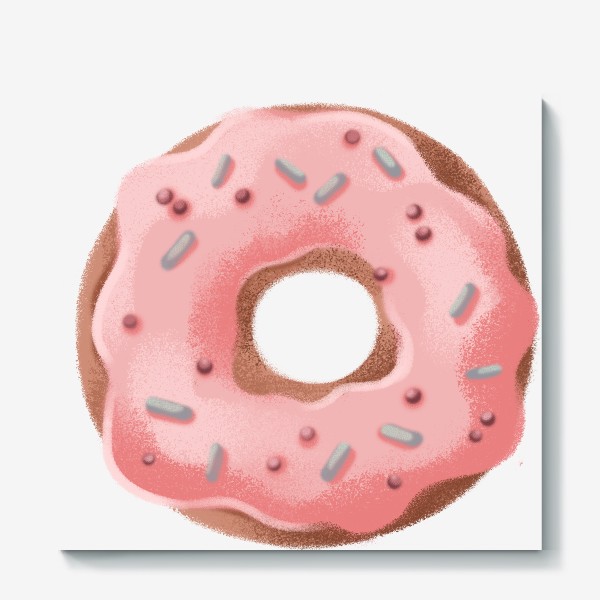 Холст «розовый пончик»