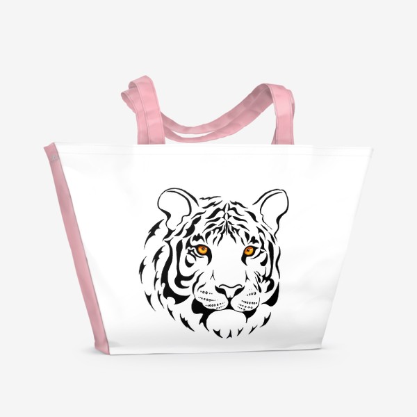 Пляжная сумка «Амурский тигр. Графика»