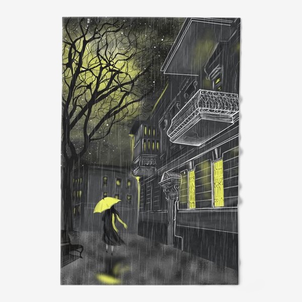Полотенце «Девушка под дождем »