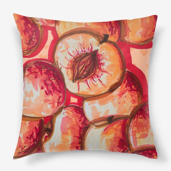 Подушка «Фруктовая любовь: персики»