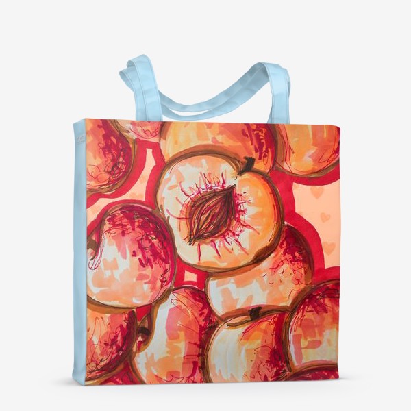 Сумка-шоппер «Фруктовая любовь: персики»
