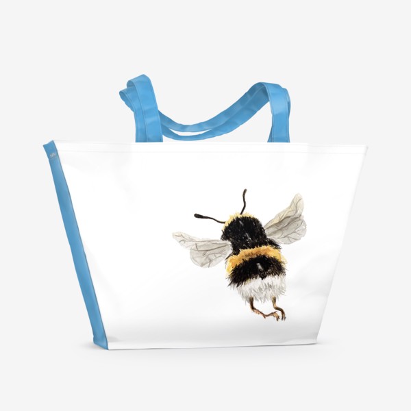 Пляжная сумка «маленькая пчела летит»