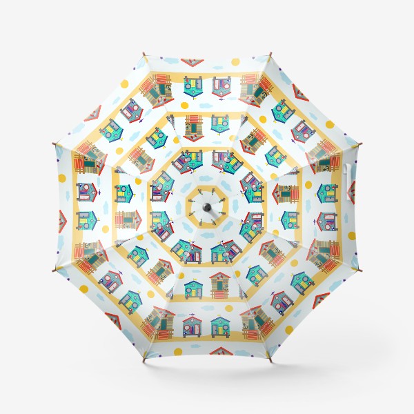 Зонт «Пляжные домики»