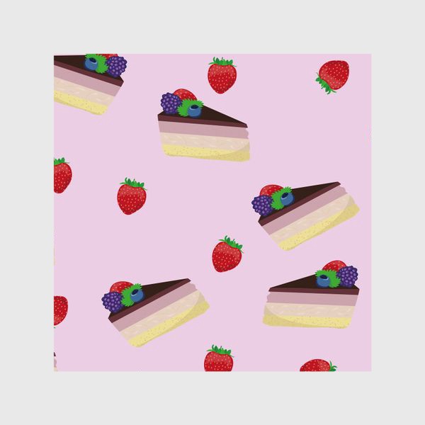 Шторы «Торт с ягодами»