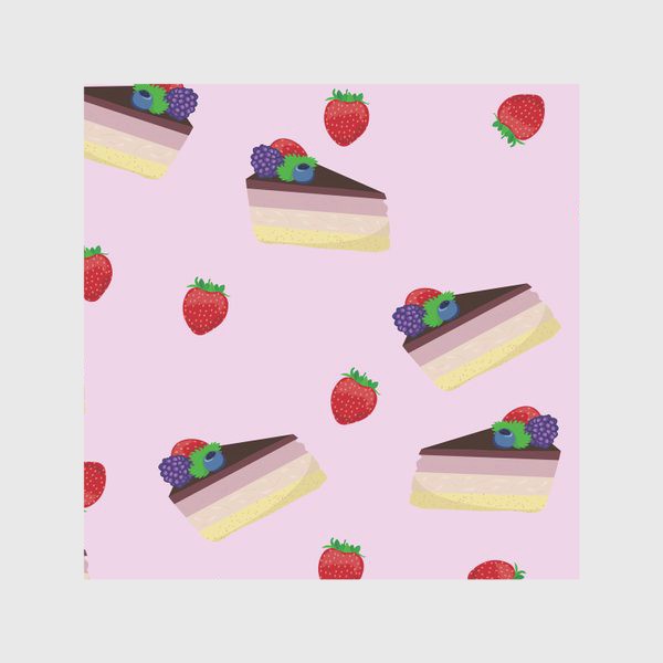 Скатерть «Торт с ягодами»