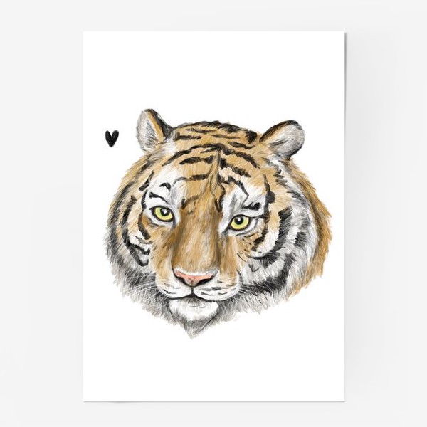 Постер «Амурский тигр. Хищник. Дикая кошка. Серьезный принт.»