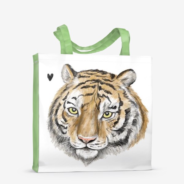Сумка-шоппер «Амурский тигр. Хищник. Дикая кошка. Серьезный принт.»