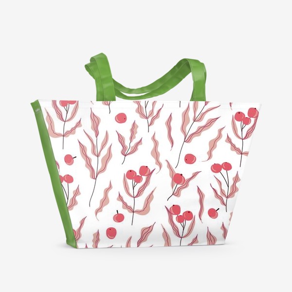 Пляжная сумка «веточки с ягодами»
