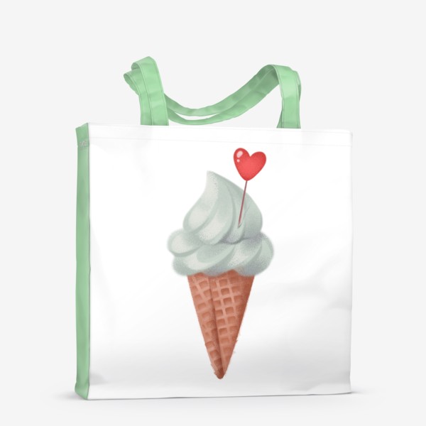 Сумка-шоппер «фисташковое мороженое»