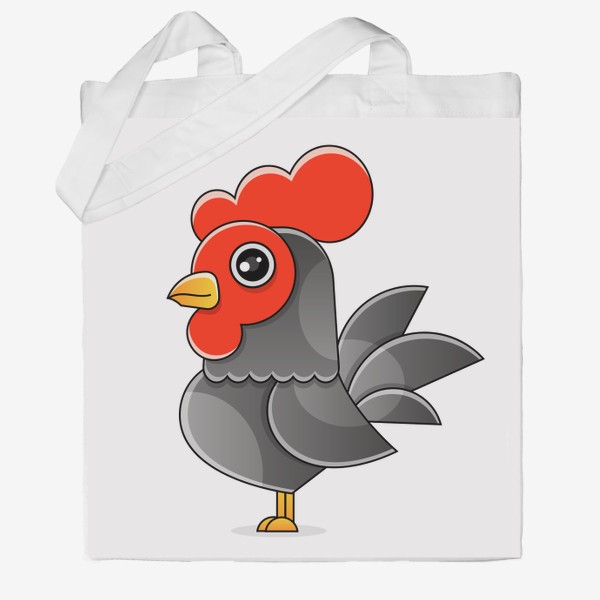 Сумка хб «Barcelos portuguese rooster. Symbol of Portugal. Vector flat illustration.»